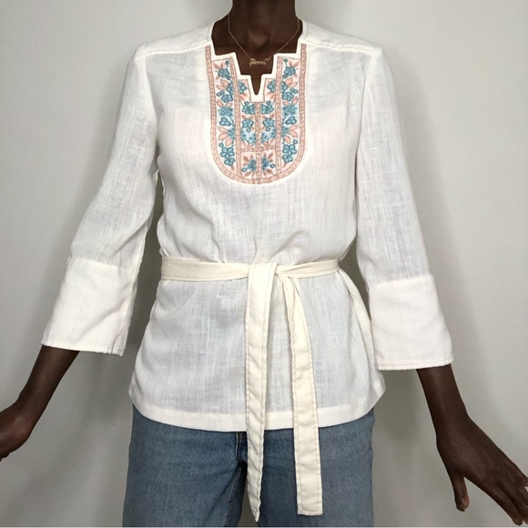 VINTAGE | RAG O’ MUFFIN Boho Hippie Tunic Blouse Top - Picture 1 of 8